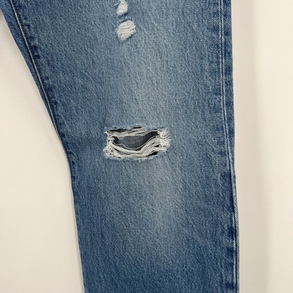 Levi's Women's Premium 501 High Rise Straight Jean Distressed Athens Crown 30x30 - Picture 3 of 10